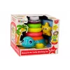 LEAN TOYS Pyramid Riding Turtle 2in1 Puzzle Wheels Lights Sounds