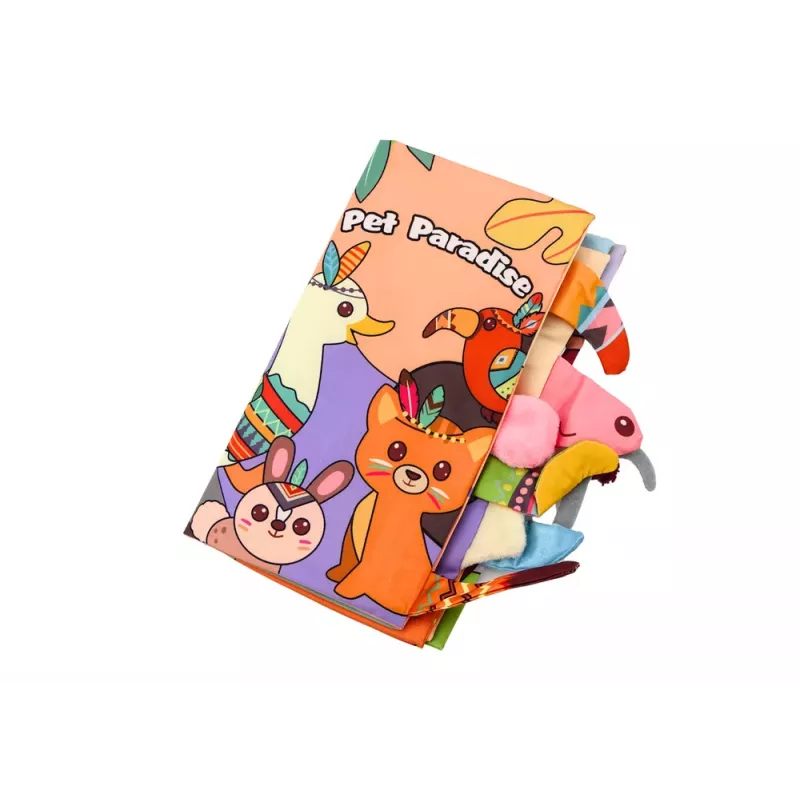 LEAN TOYS Minkšta lavinamoji knygelė „Rustling Forest Animals“