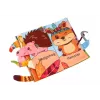 LEAN TOYS Minkšta lavinamoji knygelė „Rustling Forest Animals“