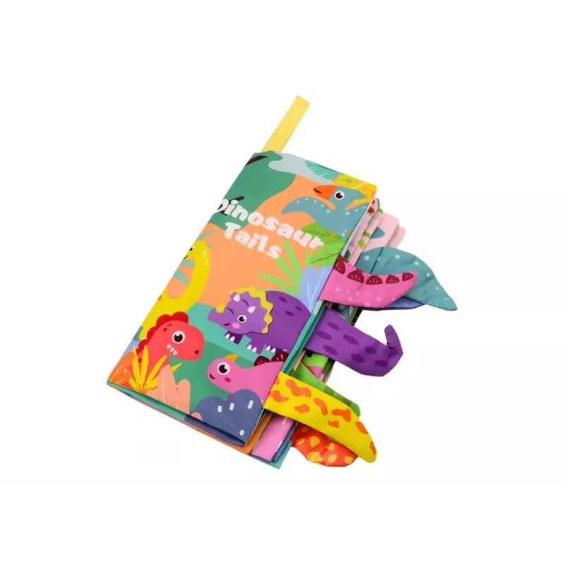 LEAN TOYS Minkšta knygelė Gyvūnai Dinozaurai Šiugždanti Spalvinga