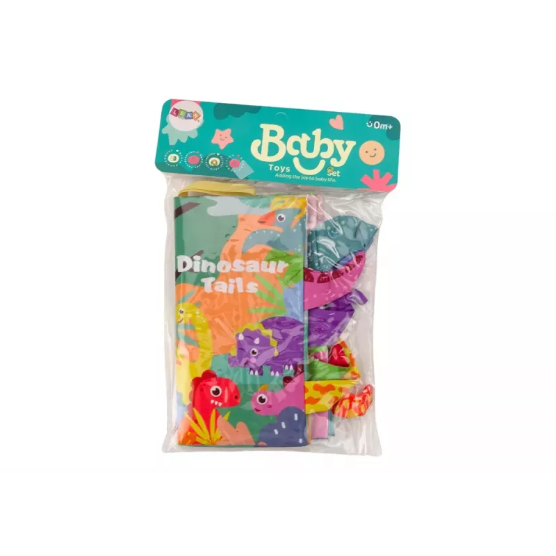 LEAN TOYS Minkšta knygelė Gyvūnai Dinozaurai Šiugždanti Spalvinga