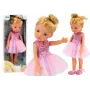 LEAN TOYS Pink Ballerina Doll 33cm su suknele, baleto bateliais, tiara