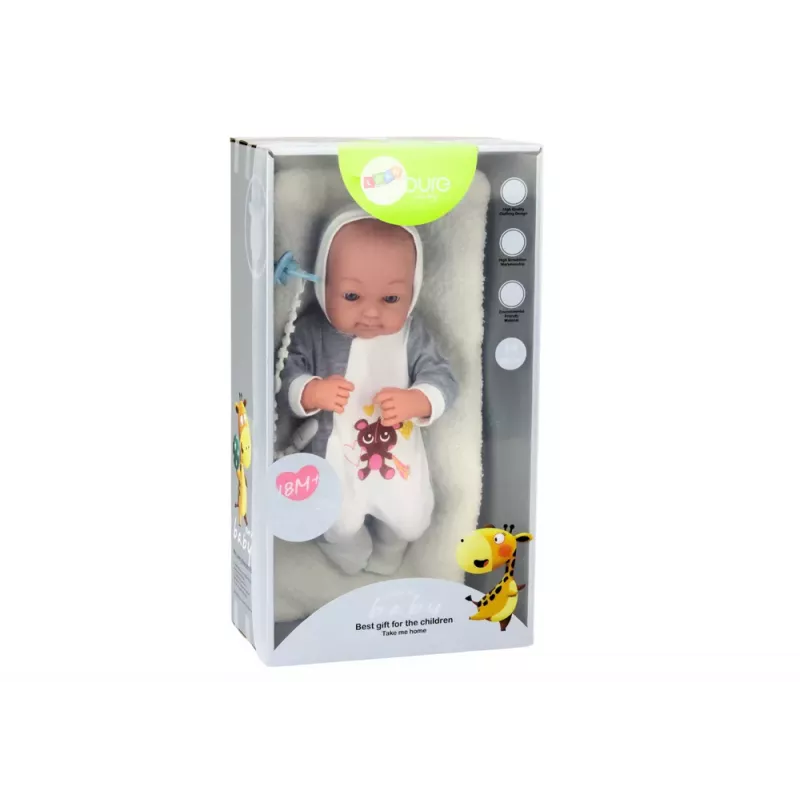 LEAN TOYS Baby Doll With Pacifier Blanket Bodysuit Accessories Set 35 cm