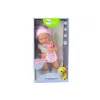 LEAN TOYS Baby Doll in White and Pink Clothes, Hat, Pacifier, Bib, Quilt