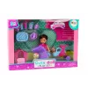 LEAN TOYS Lėlė su šunimis Šunų lėlė Namelis Priedai Rožinis šuniukas 16 vnt.