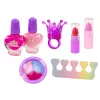 LEAN TOYS Grožio rinkinys pliušiniame kosmetikos maišelyje Vienaragis Nagų lakas Šešėliai