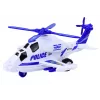 LEAN TOYS Policijos sraigtasparnis baltas arba juodas, trinties pavara, šviesa ir garsas
