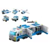LEAN TOYS Policijos sunkvežimio konstravimo kaladėlių 6v1 rinkinys Policijos transporto priemonės 1000vnt