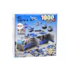 LEAN TOYS Policijos sunkvežimio konstravimo kaladėlių 6v1 rinkinys Policijos transporto priemonės 1000vnt