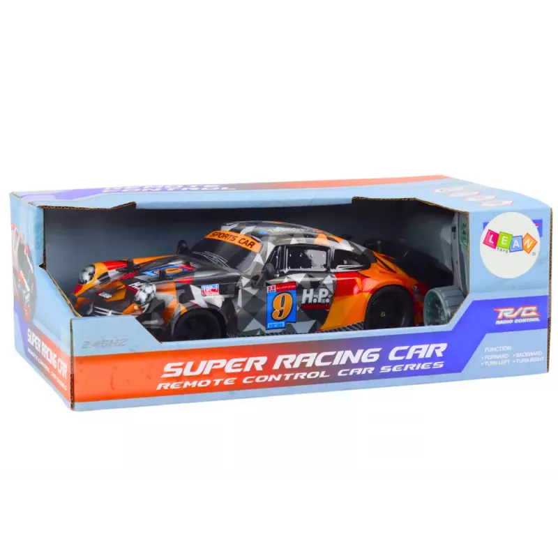 LEAN TOYS RC automobilis su nuotolinio valdymo pultu 1:18 guminiai ratai Drift Orange