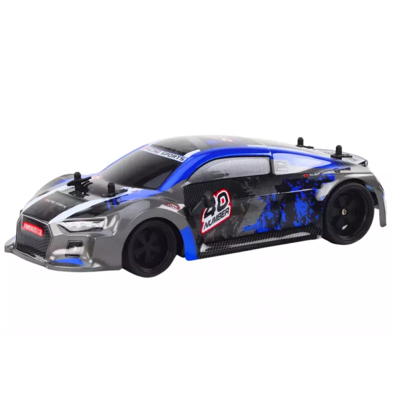 LEAN TOYS RC automobilis su nuotolinio valdymo pultu 1:18 guminiai ratai Drift mėlyna
