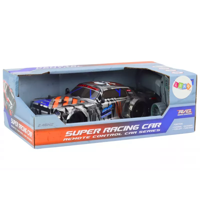LEAN TOYS nuotoliniu valdymu sportinis automobilis RC 1:18 pilkas