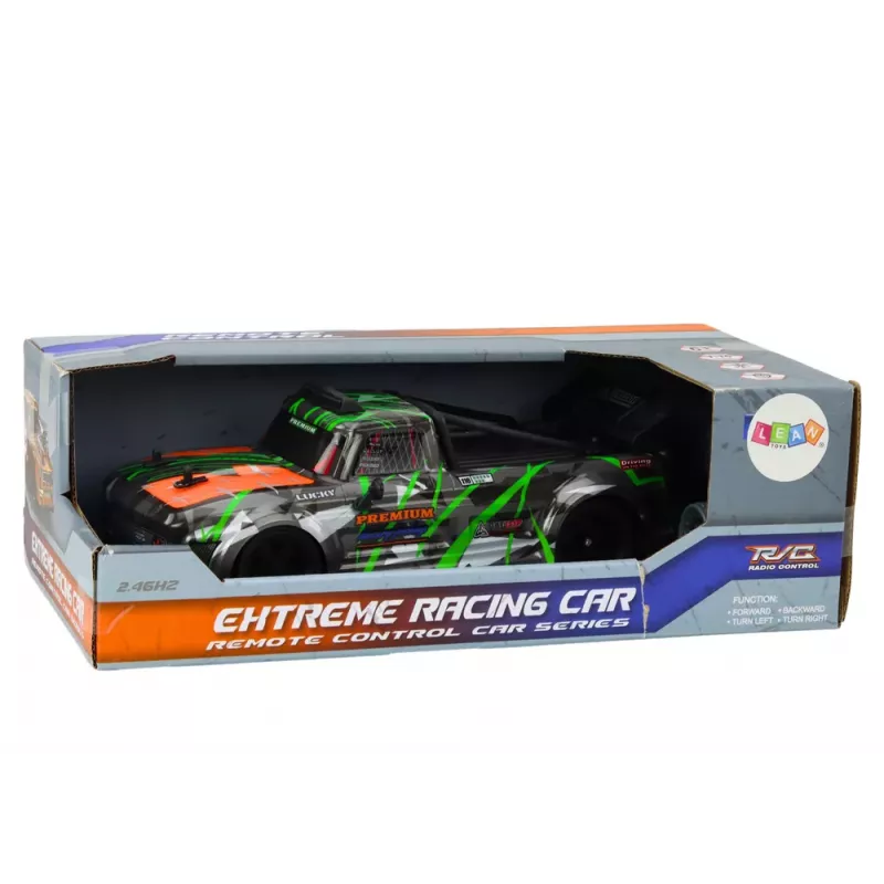 LEAN TOYS RC nuotoliniu valdymu automobilis 1:16 guminiai dreifo ratai pilkai žalias
