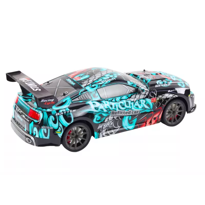 LEAN TOYS Didelis nuotoliniu valdymu valdomas RC sportinis automobilis 1:8 Šviesos Garsai Graffiti