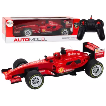 LEAN TOYS nuotoliniu valdymu valdomas lenktyninis automobilis RC Racer 1:12 raudonas su šviesomis ir garsais