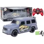 LEAN TOYS RC nuotoliniu valdymu automobilis su dinozauru, 1:10 mastelis, pilka