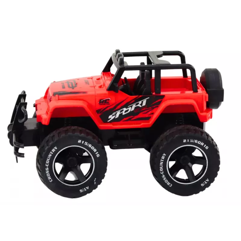 LEAN TOYS Automobilis nuotoliniu valdymu Visureigis RC 1:18 Raudonas