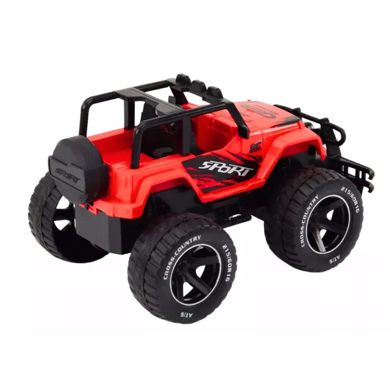 LEAN TOYS Automobilis nuotoliniu valdymu Visureigis RC 1:18 Raudonas