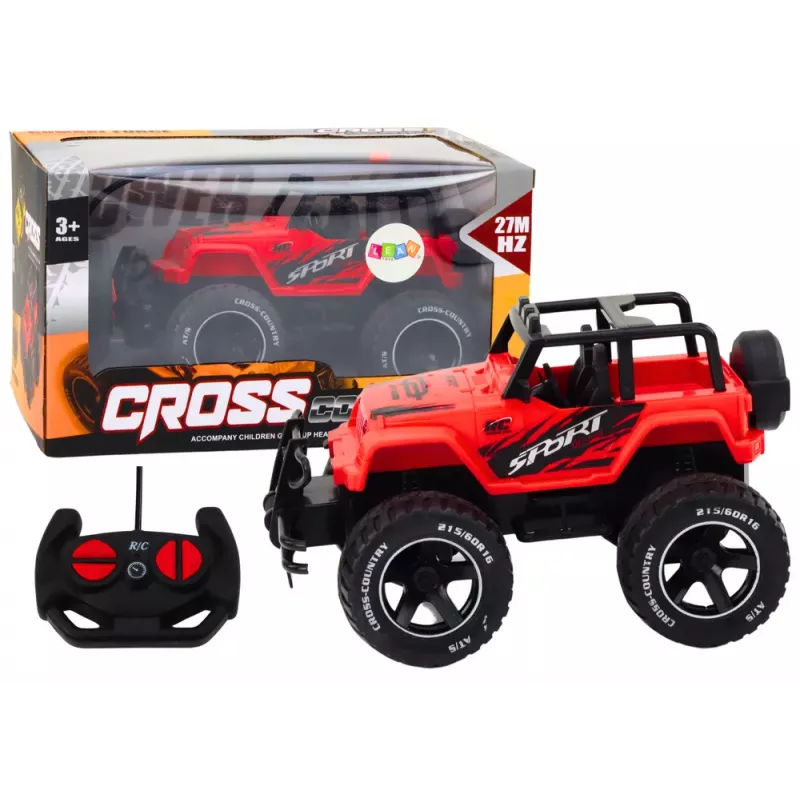 LEAN TOYS Automobilis nuotoliniu valdymu Visureigis RC 1:18 Raudonas