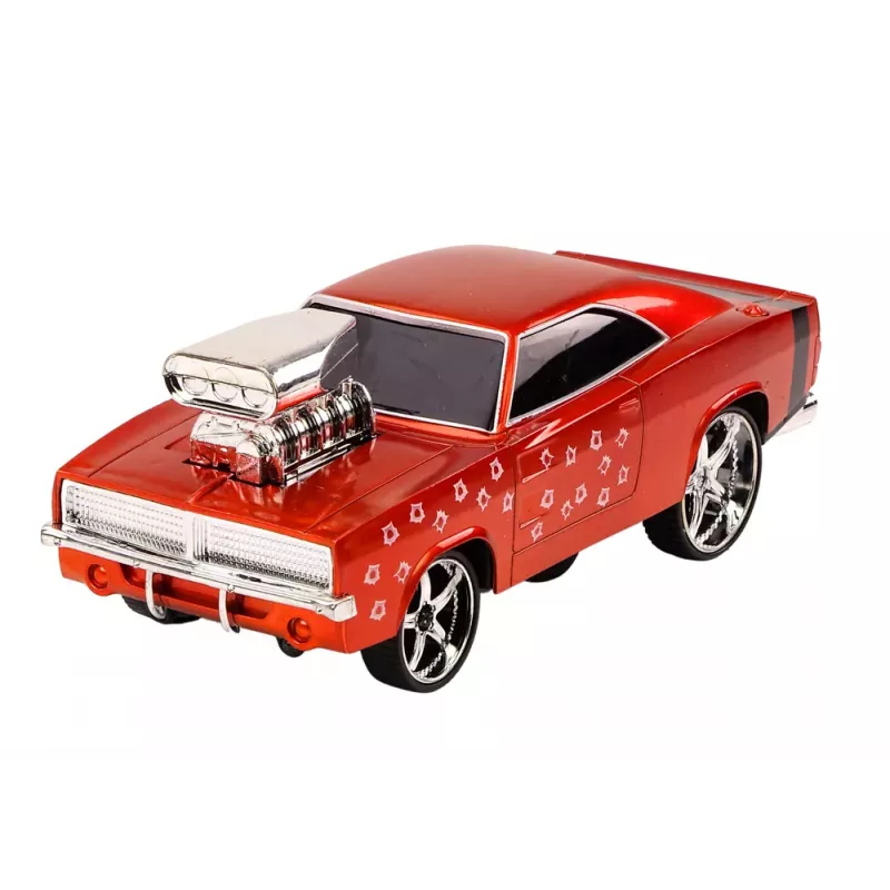 LEAN TOYS nuotolinio valdymo automobilis 1:18 Drift 360 šviesos garsai raudonas