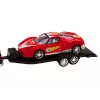 LEAN TOYS automobilio komplektas su pikapu, vilkiku, puspriekabe, sportiniu automobiliu ir visureigiu