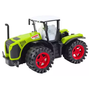 LEAN TOYS Ūkio traktorius su didele trinties pavara, žalias žemės ūkio automobilis