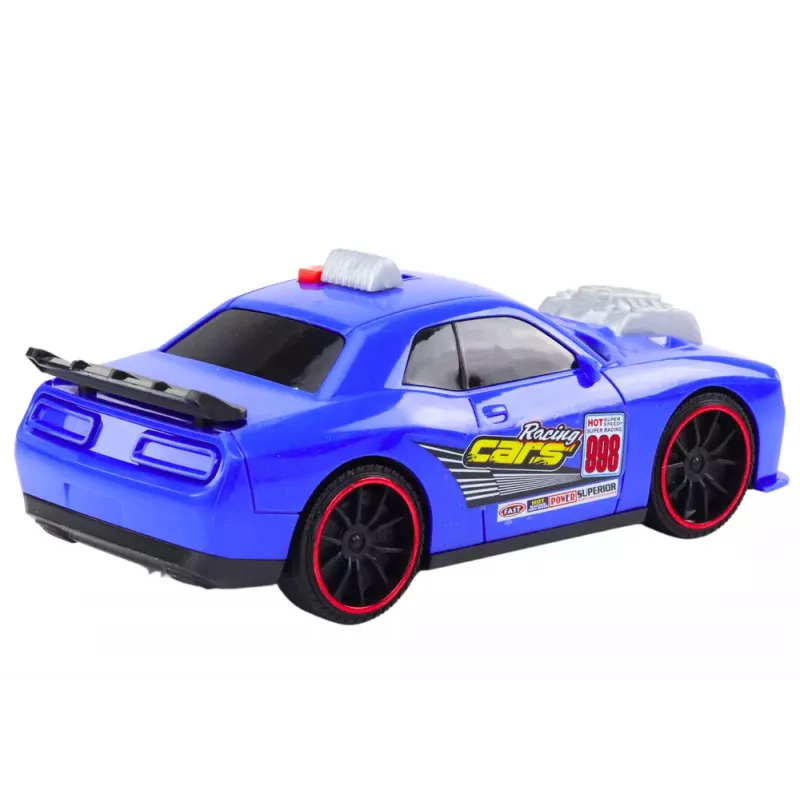 LEAN TOYS Race Car Lights Sounds Opening Engine Blue