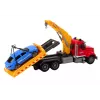 LEAN TOYS vilkikas su kranu, automatiniai šviesos ir garso efektai, raudonas