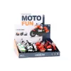 LEAN TOYS Policijos motociklas 1:10 Šviesos Garsai Baltas Raudonas