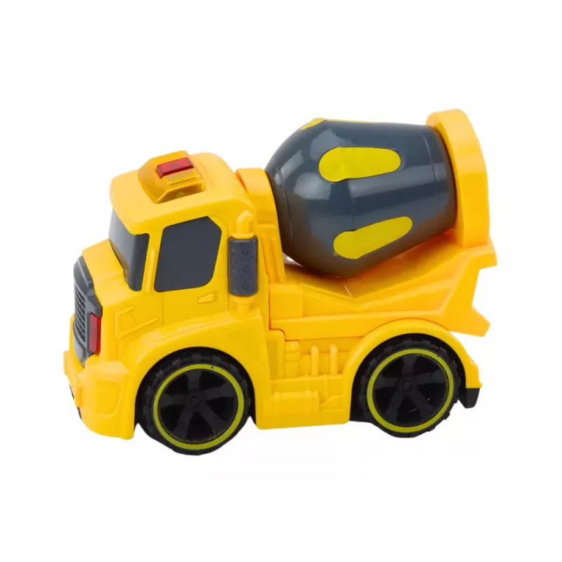 LEAN TOYS Betono maišyklės sunkvežimis su šviesomis ir garsais geltonas