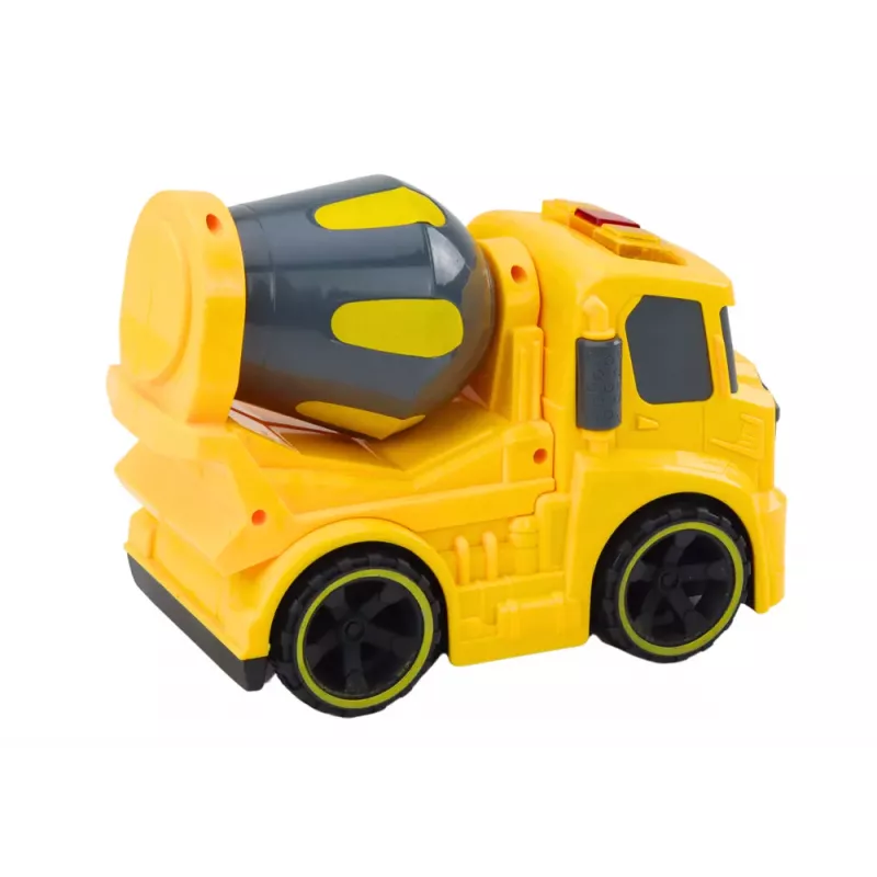LEAN TOYS Betono maišyklės sunkvežimis su šviesomis ir garsais geltonas