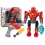 LEAN TOYS Sukimo robotas su ginklu, grąžtu, atsuktuvu, šviesa, garsu, raudonas
