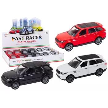 LEAN TOYS Passenger Car 1:36 Drive Metal Black White Red