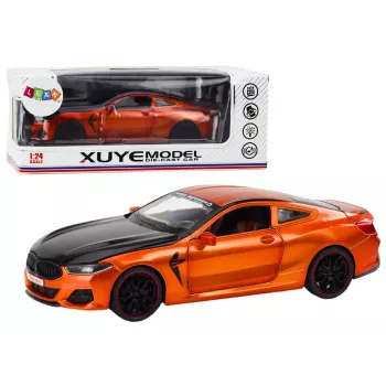 LEAN TOYS Sportinis automobilis Metalas Trinties pavara Atidaromi elementai 1:24 Oranžinis