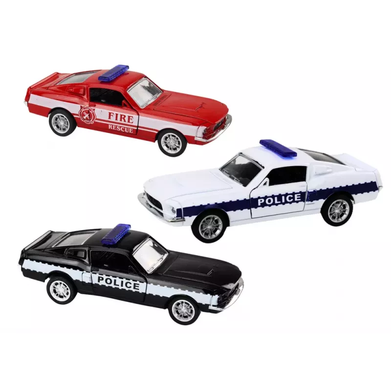 LEAN TOYS Policijos automobilis, priešgaisrinė tarnyba, privilegijuotos transporto priemonės 1:32 mišinys