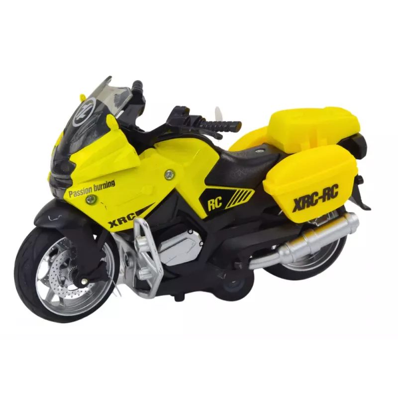 LEAN TOYS Sportinis motociklas su trinties pavara, 3 dizainai: geltona, oranžinė, balta