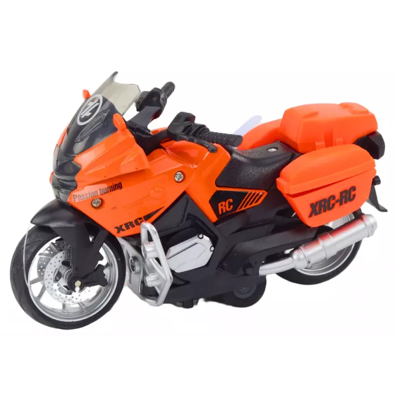 LEAN TOYS Sportinis motociklas su trinties pavara, 3 dizainai: geltona, oranžinė, balta