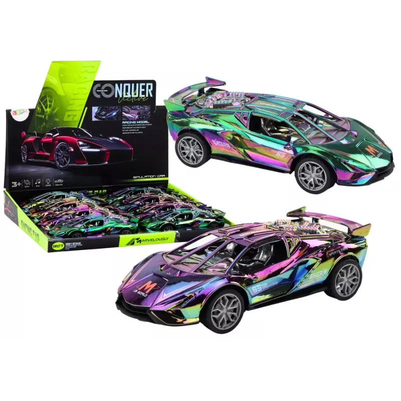 LEAN TOYS Sportinis automobilis su šviesomis ir garsais „Colorful Chameleon“