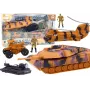 LEAN TOYS Karinis rinkinys Tankas Sraigtasparnis Desantininkas Garsai