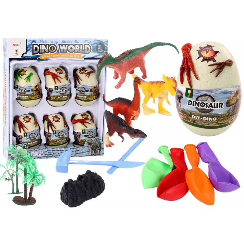 LEAN TOYS Kūrybinis archeologinis rinkinys „Lediniai kiaušiniai su dinozaurais“