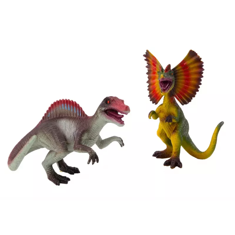 LEAN TOYS Dinozaurų figūrėlės Spinosaurus Dilophosaurus rinkinys 2 vnt.