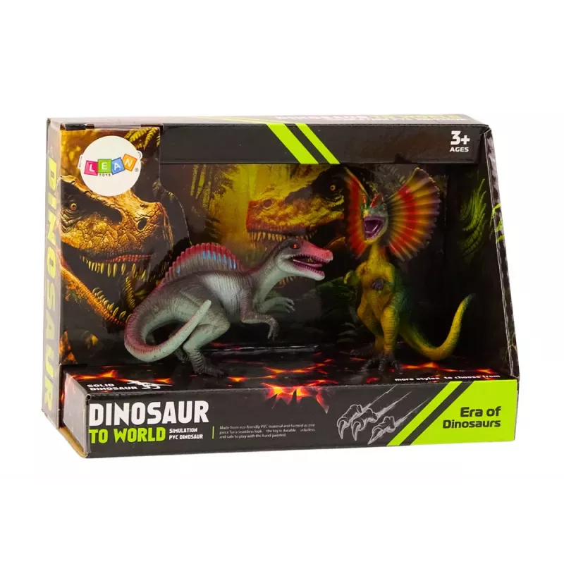LEAN TOYS Dinozaurų figūrėlės Spinosaurus Dilophosaurus rinkinys 2 vnt.