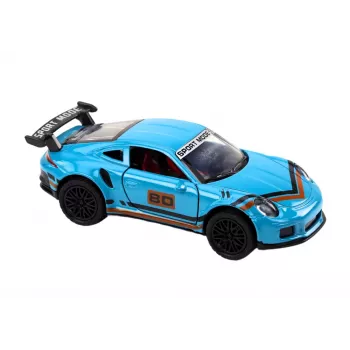 LEAN TOYS Sportinis automobilis 1:32 liejamo metalo veiksmo figūrėlė mėlynas spoileris