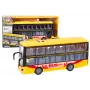 LEAN TOYS Double Decker Bus 1:16 Lights Sounds Friction Drive Yellow