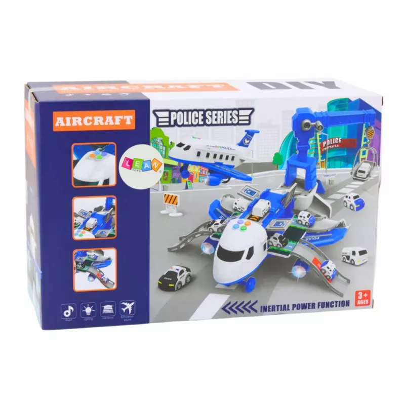 LEAN TOYS Interaktyvus lėktuvas išardyti policijos nuovada 2in1 DIY