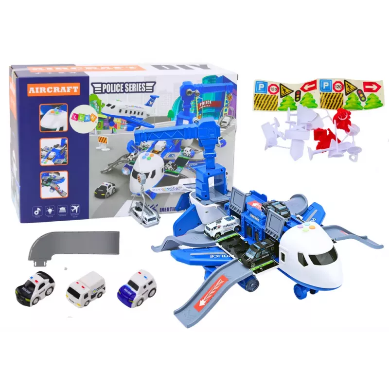 LEAN TOYS Interaktyvus lėktuvas išardyti policijos nuovada 2in1 DIY