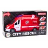 LEAN TOYS Fire Truck Lights Sounds Opening Doors Drive Red