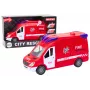LEAN TOYS Fire Truck Lights Sounds Opening Doors Drive Red