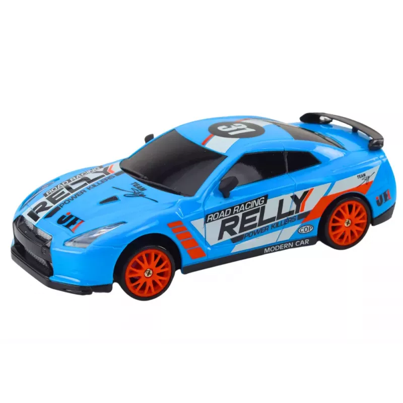 LEAN TOYS nuotoliniu valdymu sportinis automobilis 1:24 mėlynas su keičiamais ratais