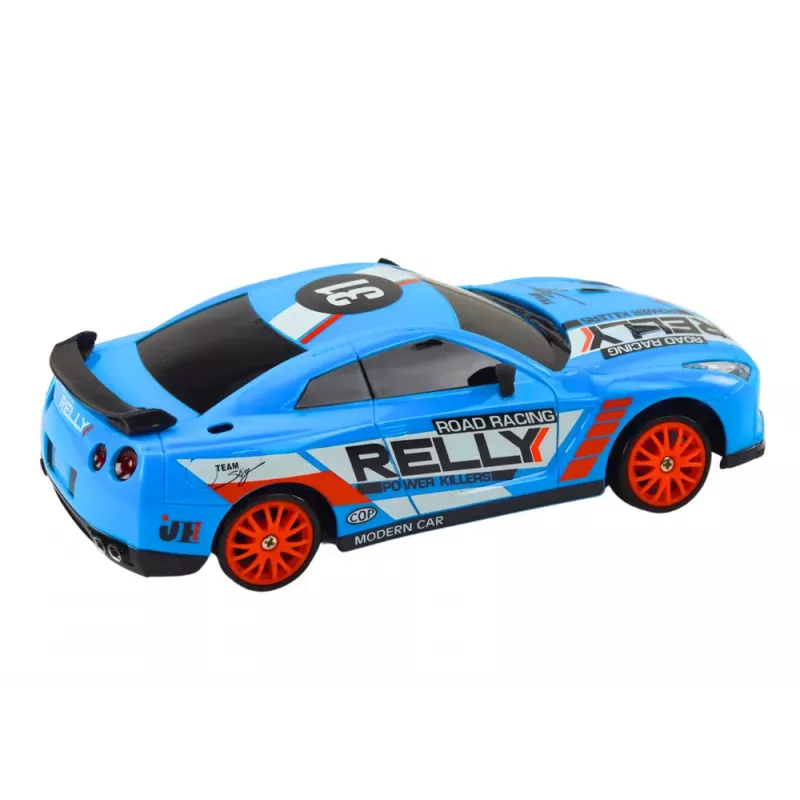 LEAN TOYS nuotoliniu valdymu sportinis automobilis 1:24 mėlynas su keičiamais ratais